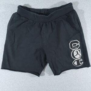 Rare Champion Reverse Weave Cut Off Sweat Shorts 9" Mens 2XL Black